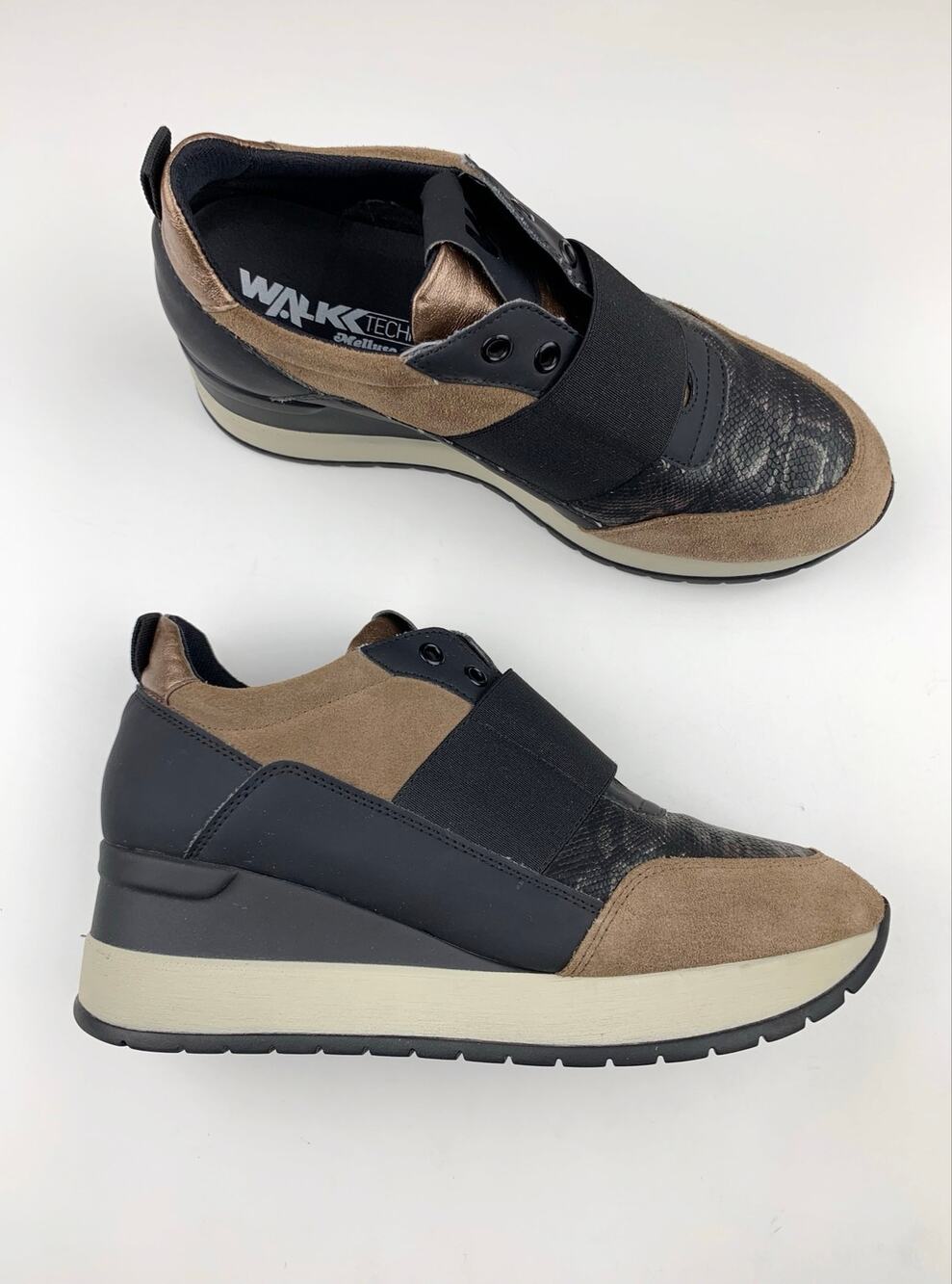 Melluso Multimaterial Slip On Wedge Sneakers Comfort Shoes Women's 40 US 10
